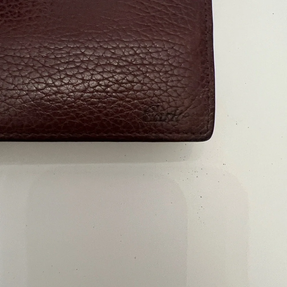🔥Cartier🔥👠💍Vintage Beautiful Dark Leather Wallet